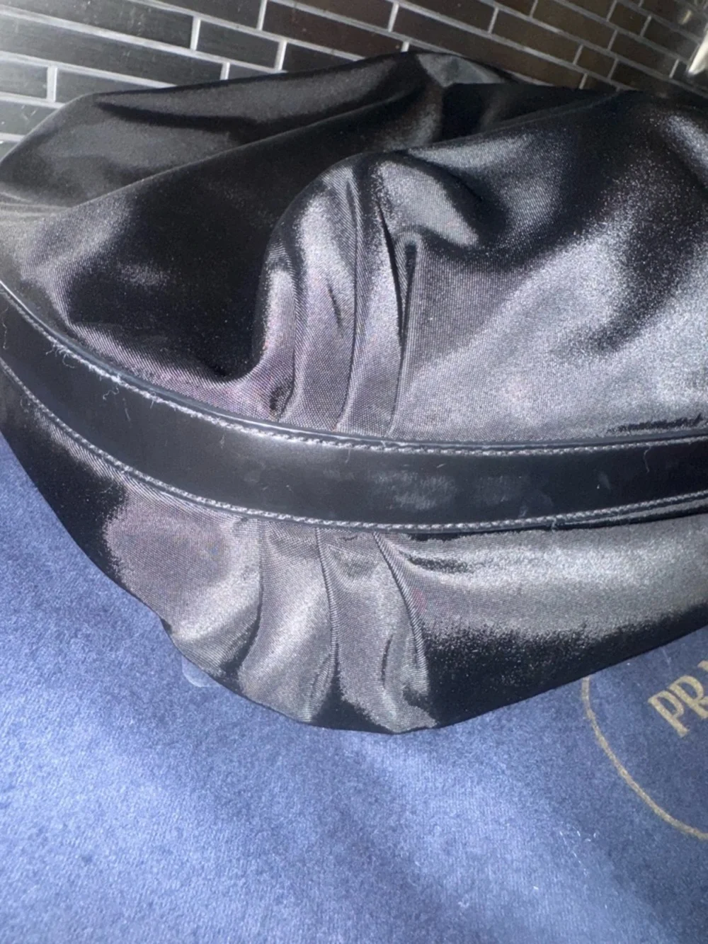 Prada Black Nylon Tote with Leather Logo Plaque - Picture 9 of 13